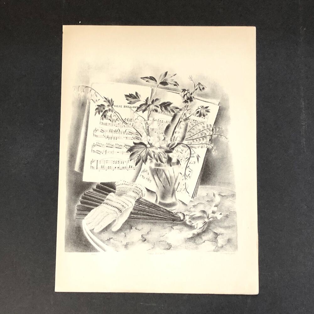 Minnetta Good Valse Brillante 1930s Art Print Treasury Collection Sketch WPA Vtg